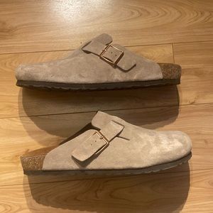 Birkenstock Boston Suede Taupe - Soft Footbed - Size 11 - Brand new